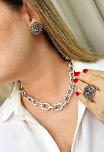 Colar Choker sienna silver