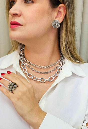 Colar Choker sienna silver