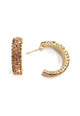 Argolinha dourada com strass light Peach