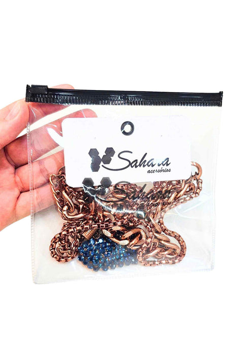 Embalagem zip sahara acessórios 15x15cm