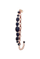 Pulseira Gerusa luxo com pedras pretas