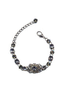 Pulseira Adeline com pedras black diamond banhada no onix