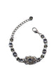 Pulseira Adeline com pedras black diamond banhada no onix