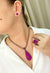 Colar Alure de gota fucsia banhado no vintage