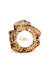 Anel Beteia de flor com perola e strass light peach