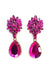 Brinco Briana com pedras fucsia vintage