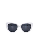 Óculos de Sol Selma de acetato branco com lentes de proteção uv