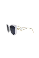 Óculos de Sol Selma de acetato branco com lentes de proteção uv