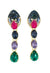 Brinco Leticia Glam com pedras coloridas