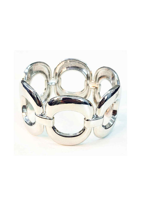 Bracelete Café de Roma silver de metal prata