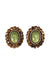 Brinco Verde Encanto com pedras verdes banhado no vintage