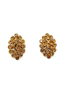 Brinco Supreme gold com strass light colorado topaz