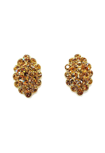 Brinco Supreme gold com strass light colorado topaz