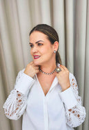 Choker Infinitá vintage com pedras cristais