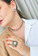 Choker Infinitá vintage com pedras cristais