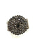 Anel Irresistível redondo com pedras black diamond banhado no prata
