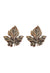 Brinco Resplandecer Vintage de folha com strass