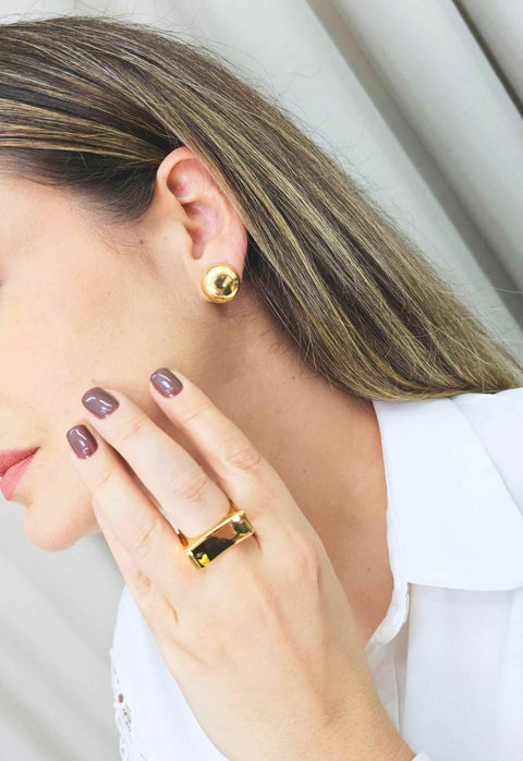 Brinco Minimal dourado