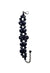Bracelete Dandara luxo com pedras pretas banhado no onix
