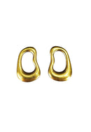 Brinco Art Deco metalico ouro velho