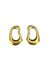 Brinco Art Deco metalico ouro velho