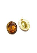 Brinco Helena gold com pedras douradas