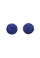 Brinco Deslumbre redondo com pedras azul bic