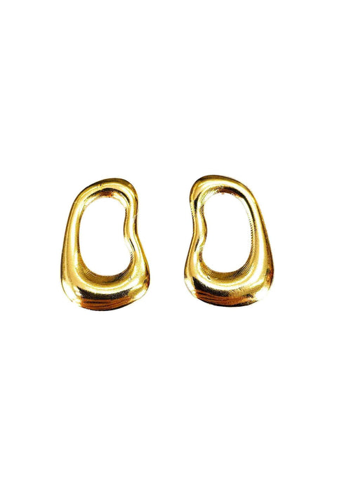 Brinco Art Deco metalico dourado