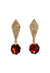 Brinco Francisca com strass e castanha marrom