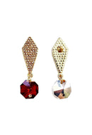 Brinco Francisca com strass e castanha marrom