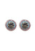 Brinco Vick rosa azul e black diamond banhado no grafite