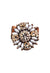 Anel Sagrado com perolas e strass peach banhado no vintage