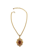 Colar Raridade Gold com pingente de strass e veneziana dourada