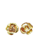 Brinco de flor Cecília banhado no dourado