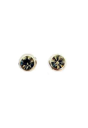 Brinco Glamour silver com pedras black diamond