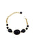 Pulseira Raika black banhada no dourado