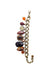 Pulseira Driade glam ouro velho com pingentes e pedras marrom