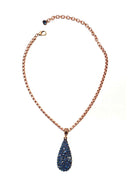 Colar Alure de gota montana banhado no vintage