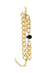 Pulseira Vicenza de elos dourado com pedra preta