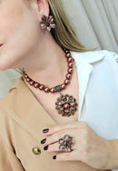 Brinco Embeleze de flor vintage
