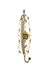 Pulseira Florbella ouro velho com perolas e pingente de flor smoked