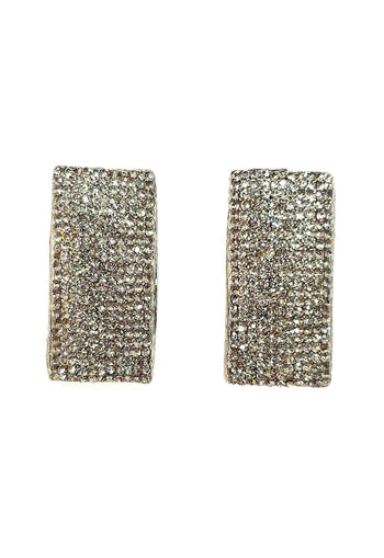 Brinco Rebeca prata com pedras black diamond