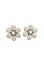 Brinco de Flor Bahamas com strass light opal banhado no vintage