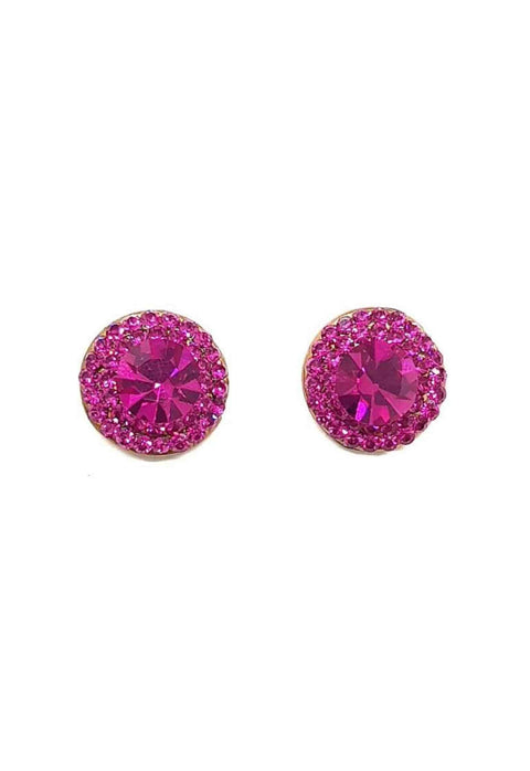 Brinco Vick fucshia banhado no vintage