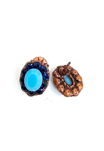 Brinco Raya pequeno com pedras azuis