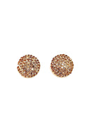 Brinco Telma redondo com pedras light peach