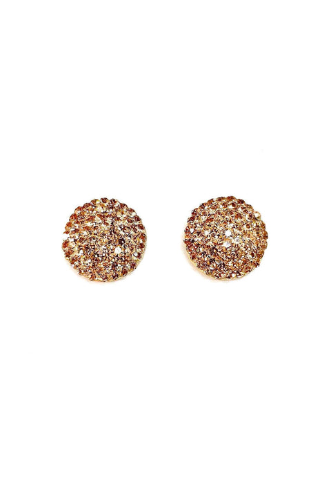 Brinco Telma redondo com pedras light peach