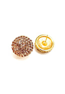 Brinco Telma redondo com pedras light peach