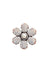 Anel de Flor Bahamas com strass light opal banhado no vintage