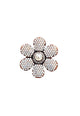 Anel de Flor Bahamas com strass light opal banhado no vintage